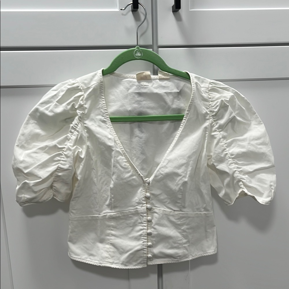 Levi's White Button-Up Blouse